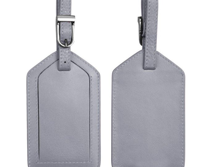 Featured listing image: Monogrammed Leather Luggage Tag: Personalized Travel Gift, RFID Blocking