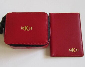 Travel Accessories Gift Set for Mom, RFID Passport Cover, Mother's Day Gift, Personalized Passport Holder, Travel Jewelry Case,Travel Gift