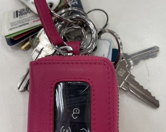 Key Chain Clicker Case,Key Chain,Car key case,Leather Key case,Key Charms, Clicker Holder, Birthday Gift, Christmas Gift