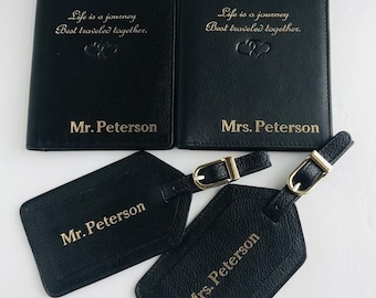 Personalized RFID Passport Holder, Bridesmaids Gift, Monogrammed Passport Cover and Luggage Tag, Passport Wallet,Travel Gift,Graduation Gift