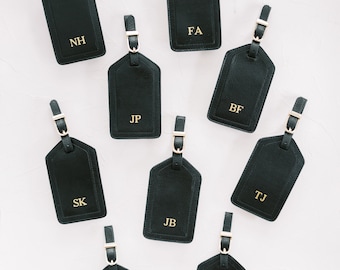 Monogrammed Luggage Tags, Personalized Travel Gift, Custom Logo Luggage Tags Bulk, Leather Suitcase Tag,Monogrammed Accessories, Travel Gift