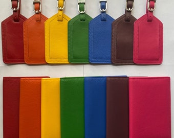 Monogrammed RFID Personalized Passport Cover and Luggage Tags, Custom Gift, Passport Wallet, Best Gifts for Her, Travel Document Holder