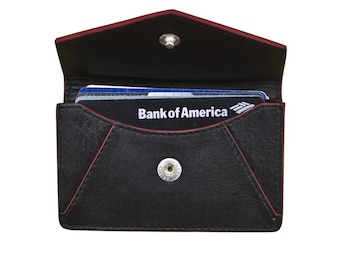 Personalized Business Card Holder, Monogrammed Business Card Case, Business Gifts For Cliets, Custom Logo ID Wallet,Employee Gifts,Corporate