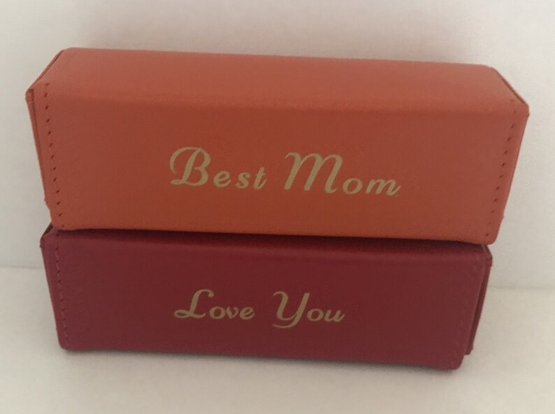 Lipstick Case With Mirror Gift Sets Leather Lipstick Case Etsy