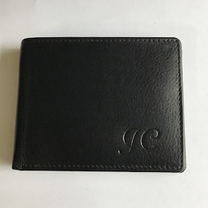 Billetera RFID personalizada, regalo personalizado para hombres, billetera RFID para hombres, billetera de cuero plegable con bolsillos abatibles, billetera personalizada para esposo