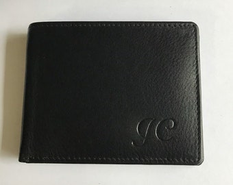 Personalized RFID Wallet, Personalized Gift for Men, RFID Wallet Men, Bifold Leather Wallet with Flip Pockets, Customized Wallet for Husband