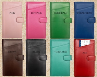 RFID Travel Wallet, Personalized Passport Wallet, Travel Document Holder, Best Gifts for Her, Boarding Pass Holder, Travel Organizer