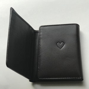 Cartera de hombre con monograma, personalizada, pequeña marroquinería, billetera de cuero RFID, regalo para el Día del Padre, regalo para él, billetera con monograma.