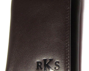 Personalized Leather Trifold Wallet: Personalized RFID Wallet, Monogrammed Men's Gift, Groomsmen gift