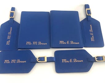 Monogrammed Personalized Passport wallet, Bridesmaids gift, Couples gift,Personalized Luggage Tags,Travel Gifts,Holiday gift,Christmas Gift