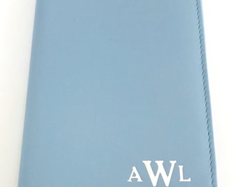 Monogrammed Personalized Leather Passport Cover, Luggage Tag. RFID Travel Gift, Christmas Gift