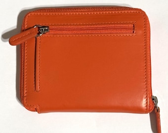 Women's Monogrammed Leather RFID Wallet: Women's Small Coin Purse, Personalized Christmas Gift for her