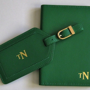 Cartera de pasaporte RDID personalizada y etiqueta de equipaje, funda de pasaporte con monograma, accesorios de viaje, regalo de graduación, regalo de boda, regalo de viaje