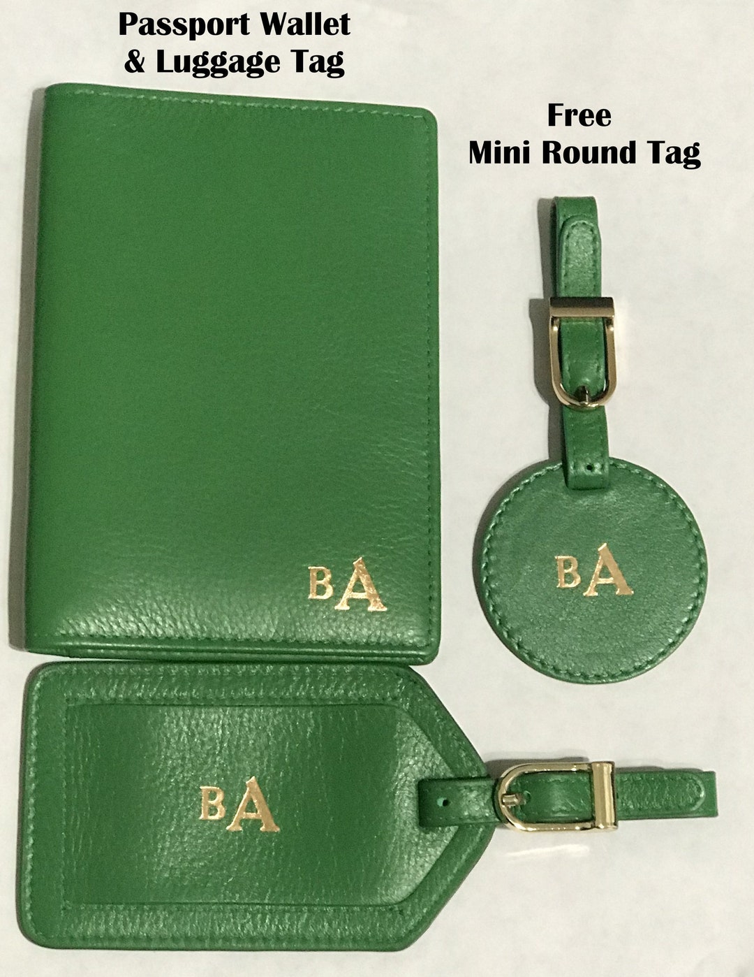 Monogrammed Personalized RFID Leather Passport Wallet Personalized