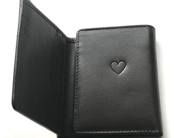 Personalized Leather Trifold Wallet, RFID Blocking, Anniversary Gift, Personalized