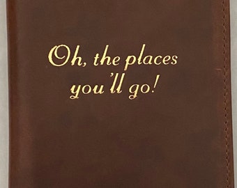 Personalized Leather Passport Holder & Luggage Tag Set - RFID Blocking