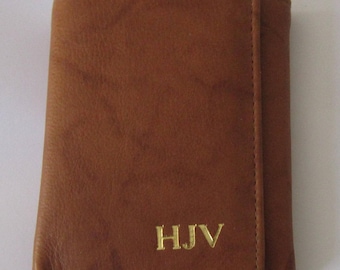 Tri Fold Wallet, Mens Leather Gift, Anniversary Gifts for Boyfriend, RFID Leather Wallets For Men, Personalized Wallet, Monogram Wallet