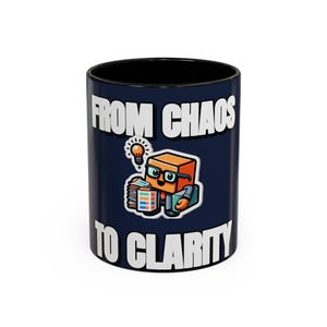 Data Lightbulb Moment-mugg | Från kaos till klarhet | 340 ml keramisk kaffekopp | Perfekt present för dataanalytiker och teknikälskare