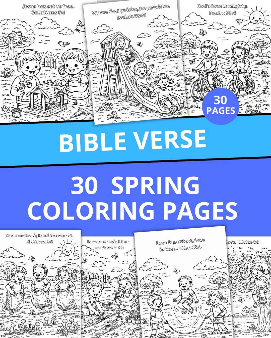 Religious Ed Coloring Pages Spring 30 Spring Coloring Pages, Kids Bible Verse Coloring Pages, Faith-based ...