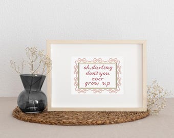 Oh, Darling (Bows) Cross Stitch Pattern - Taylor Swift Inspired Nursery Cross Stitch Pattern, Counted Cross Stitch