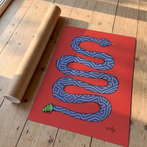 Geometrische Schlange Poster