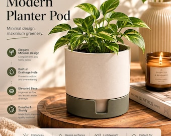 File STL del contenitore per piante Keeper / Design moderno e minimalista (download digitale)