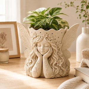 Moonblossom Fairy Planter STL | Fairycore Succulent Pot, Enchanted Flower Planter, Cottage Decor | Digital Download STL File