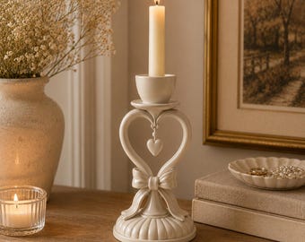 Portacandele a forma di cuore STL / Decorazione romantica per la toeletta (Download digitale)