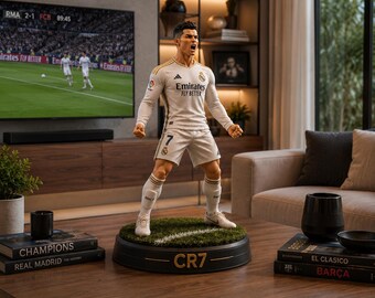 CR7 Inspired Football Statue STL File | Soccer Legend Desk Display (Digital Download)