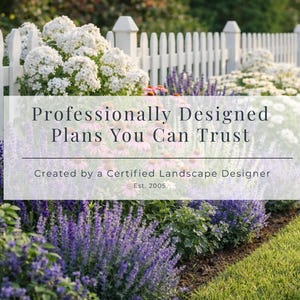 Lavender & White Garden Plan PDF, Full Sun Perennial Border Layout ...