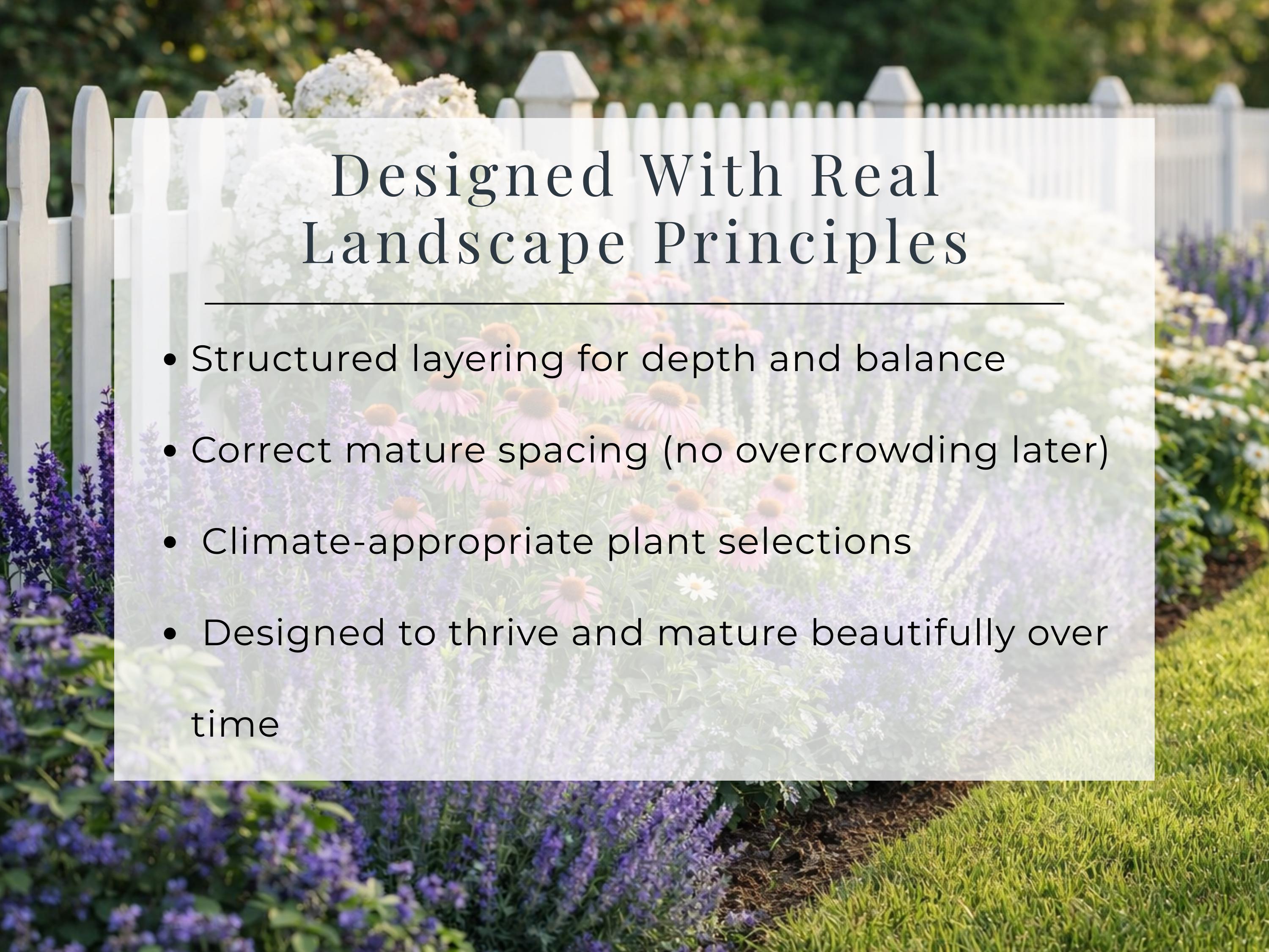 Lavender & White Garden Plan PDF, Full Sun Perennial Border Layout ...