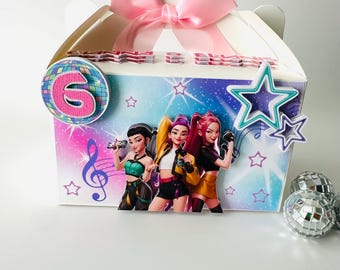 Caja de regalo de cumpleaños personalizada k-POP/ Caja para dulces k-pop/ decoración para fiesta infantil/ ENVÍO GRATIS