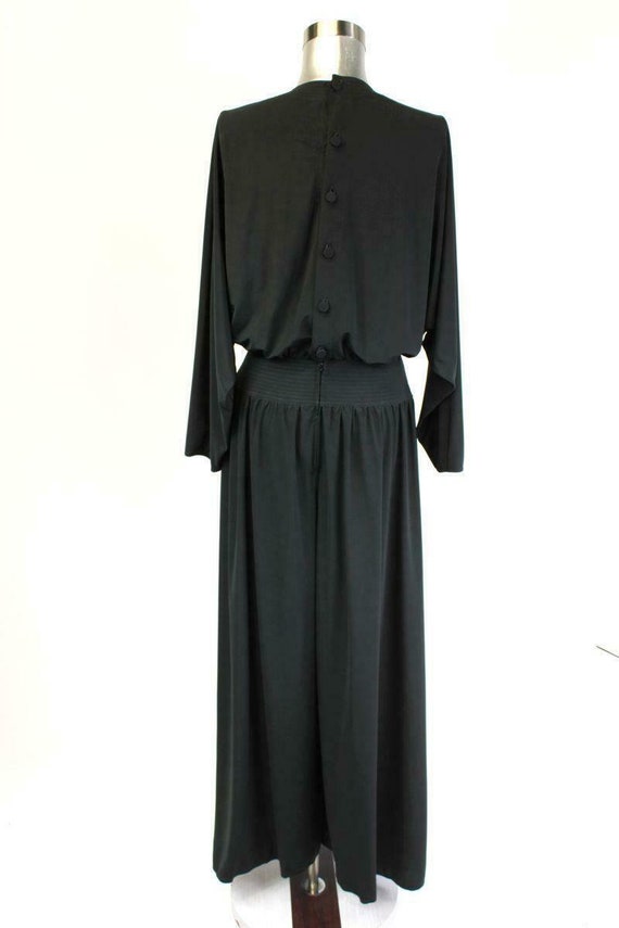 Vintage 70s Adele Simpson Jumpsuit Black Elegant … - image 4