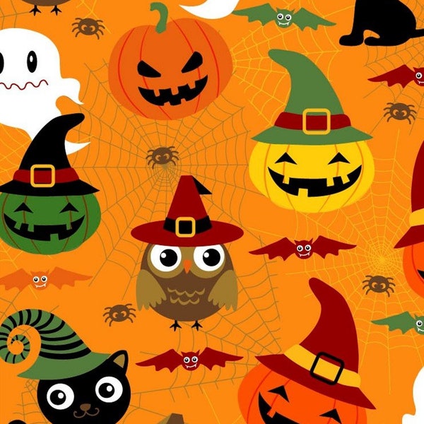 Adorable Spooks Halloween Fun DX 0456 9C 1 by David Textiles