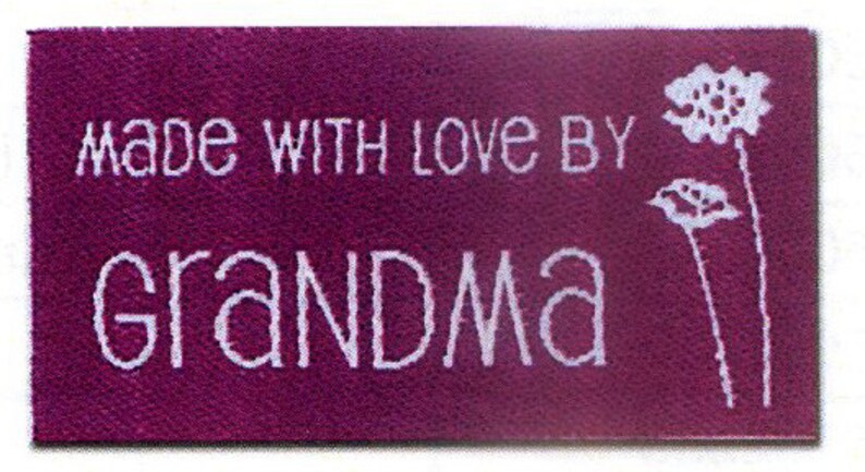 Sewing Labels 4 Made With Love by Grandma Labels BL-LL2584 | Etsy