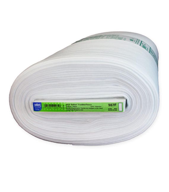 Pellon White Fusible Fleece 987F 36in x 45in, Low Loft Fleece