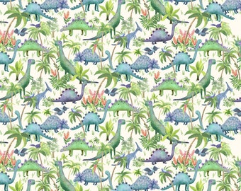 Dino-Mite Land Packed Dinosaurs by Timeless Treasures Dino-Mite Collection
