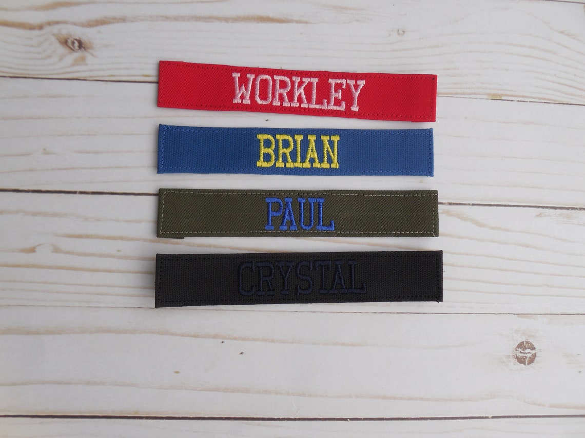 Embroidered Name Tape Personalized Custom Name Tapes Patch Etsy
