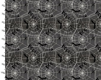 Spider Webs, Spooky Nights Collection by Beth Albert for 3 Wishes Fabric