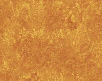Gold Texture, Autumn is in the Air, Floral Texture w/Gold Metallic From Hoffman Fabrics