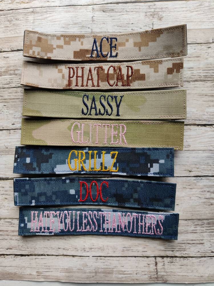 Custom Name Tape, Military Nametape, Embroidered Name Patch