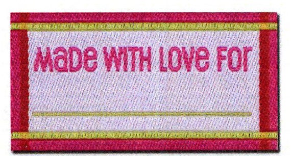 Made with Love For Pink Sewing Labels Quilting Labels BL-LL2586