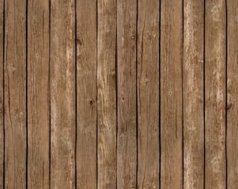 May include: A close-up of a wood panel wall with vertical planks. The wood is a medium brown color with a natural grain pattern. The planks are arranged in a repeating pattern.