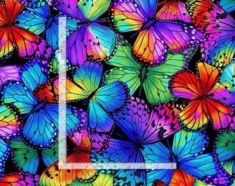 Multi Colored Butterflies, Butterfly Magic by Chong A Hwang For Timeless Treasures