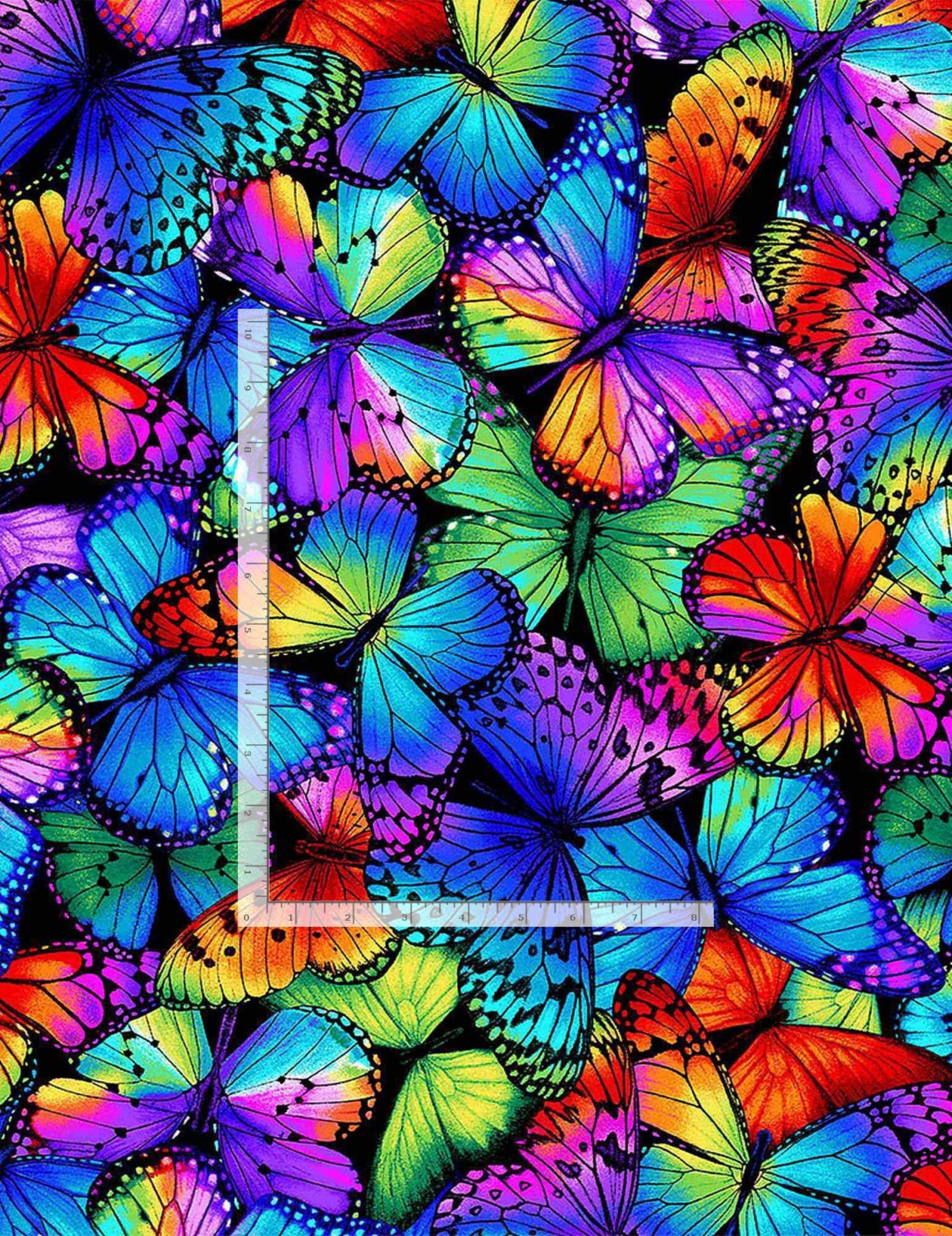 Multi Colored Butterflies, Butterfly Magic by Chong A Hwang For Timeless Treasures