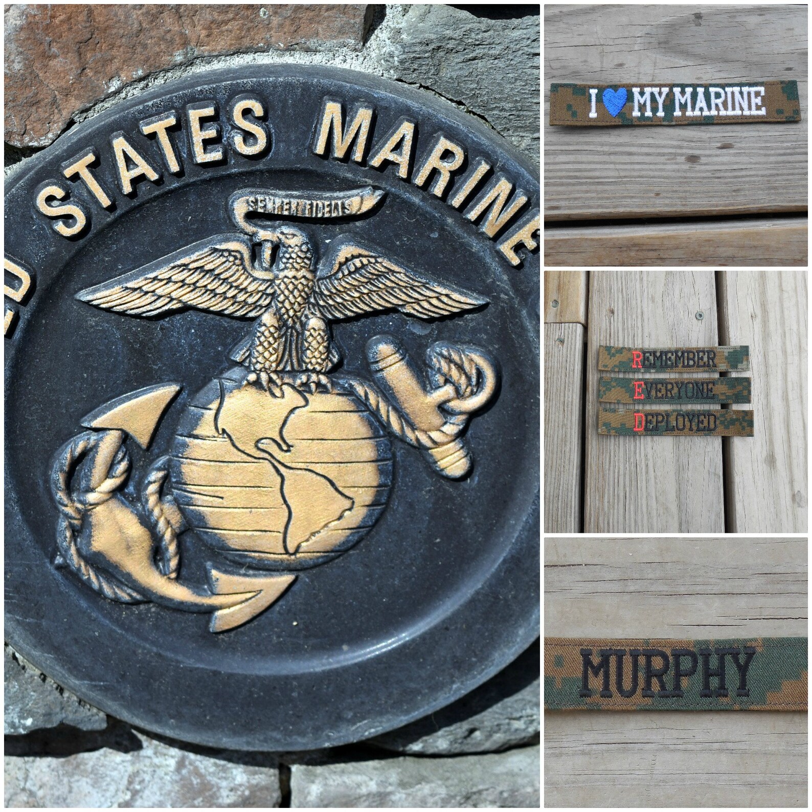 USMC Custom Embroidered Name Tapes Military Name Tape or Name Etsy