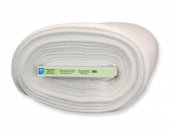 May include: A roll of white cotton batting, labeled "Wrap-N-Zap" with the text "Batting/Stitch Cotton/100% Natural Cotton/Made in USA".
