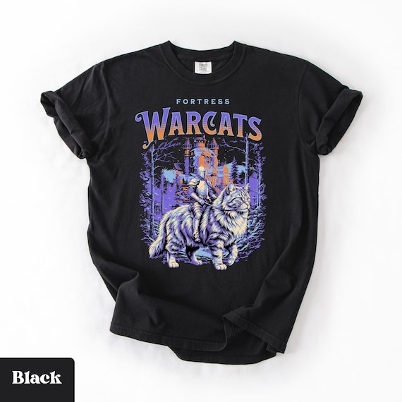 Gothic Cat Shirt, Warcats Unisex Graphic Tee, Medieval Fantasy Gift
