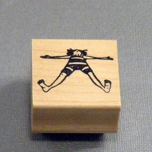 Sun Worshipper Little Lady Rubber Stamp