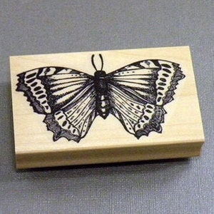 Large Butterfly Collage Rubber Stamp